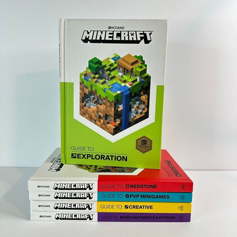 Mojang Minecraft Guides book bundle-Lot of 5-Creative, Minigames, Redstone (HC)